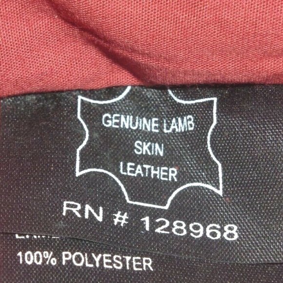 ST2 - DIA Woman's Red 100% LAMB SKIN LEATHER JACKET Size L Woman's Leather Coat - Picture 5 of 7